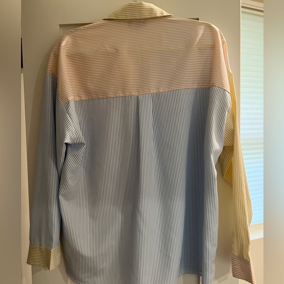 Lucy Paris Color-Block Button Down Shirt